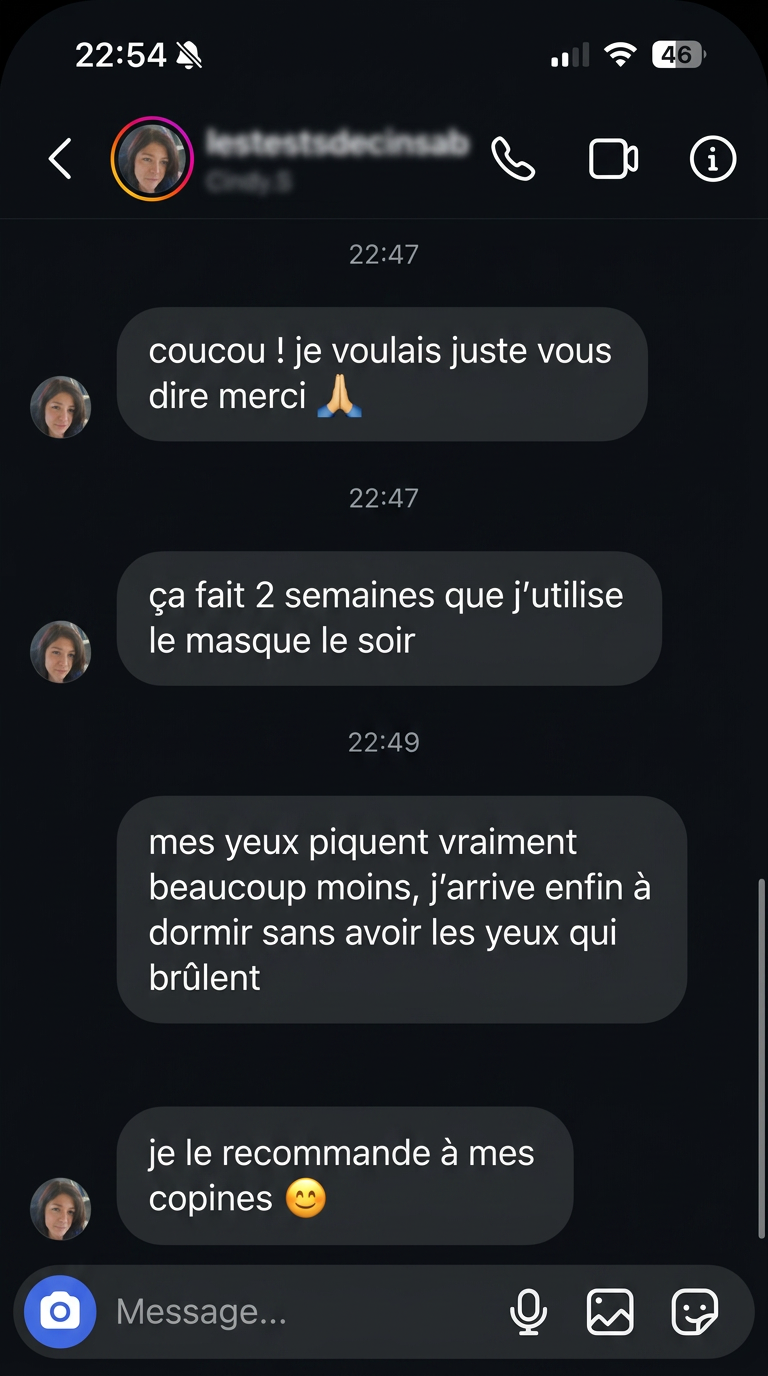 DM Instagram de marie_l_75 remerciant pour Bewey