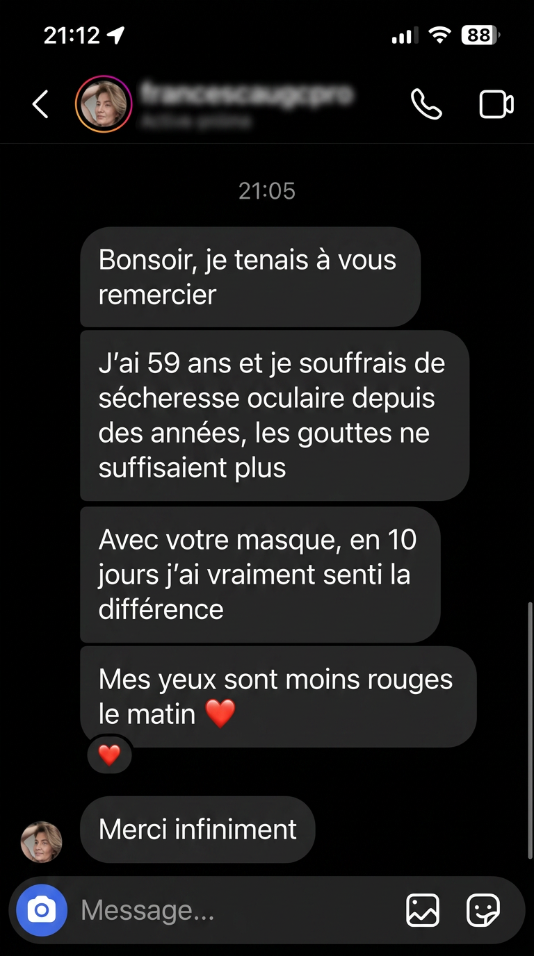 DM Instagram de sophie.b.62 remerciant pour Bewey