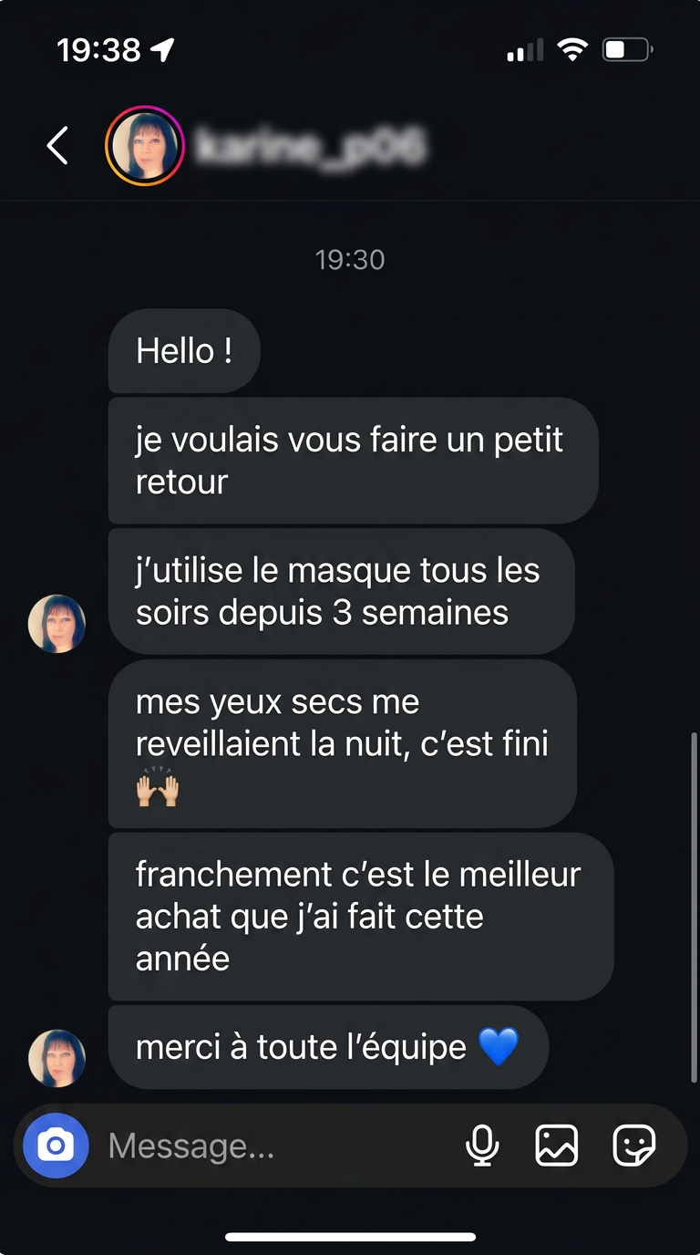 DM Instagram de claire_dupont recommandant Bewey